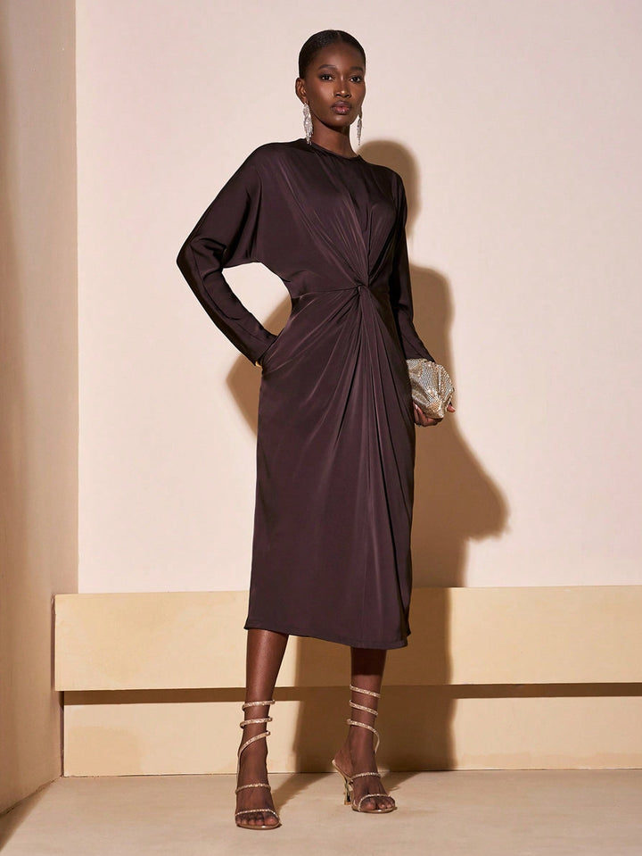 Rochie maxi SHEIN, maro