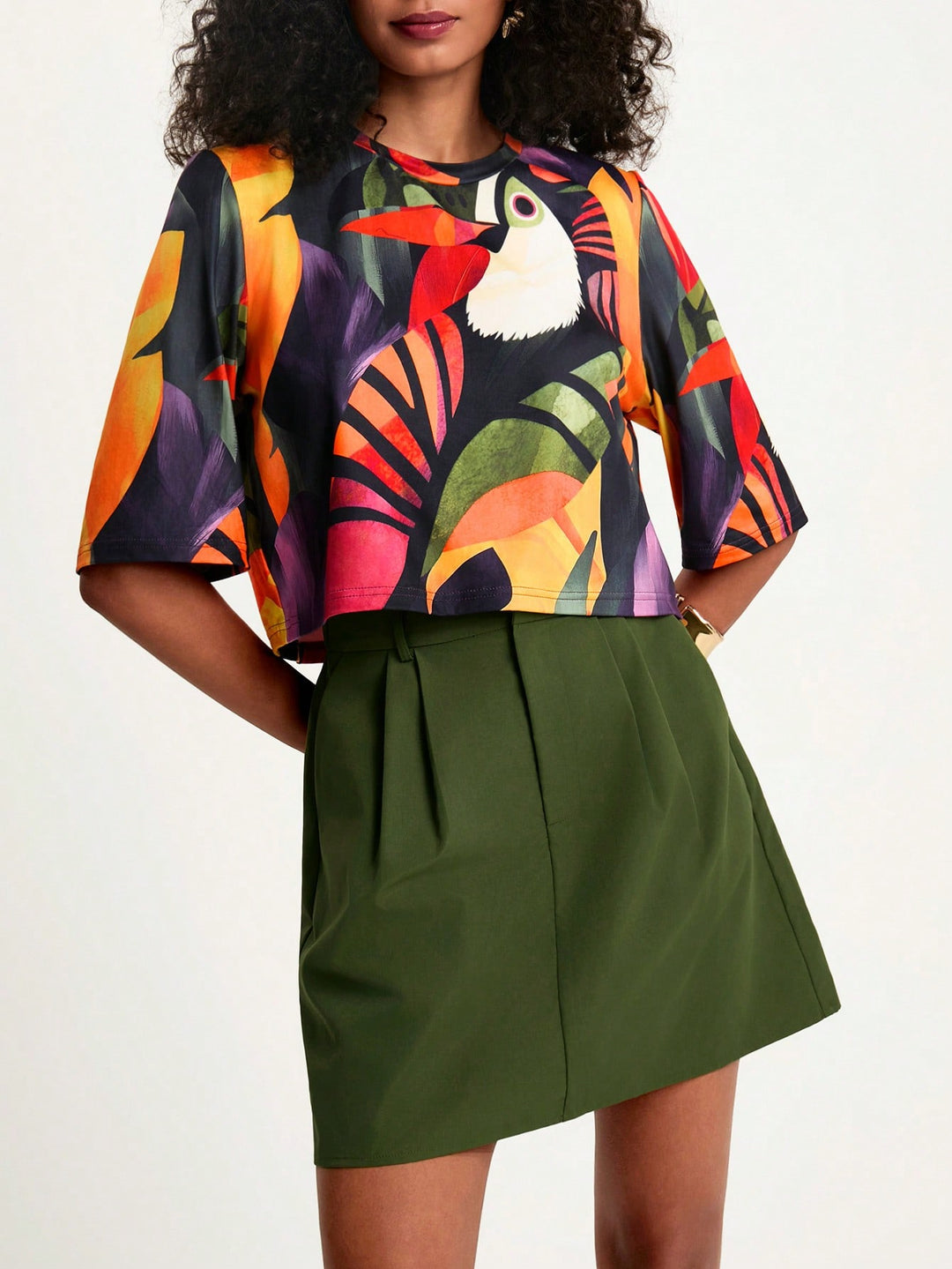 SHEIN szoknya, khaki