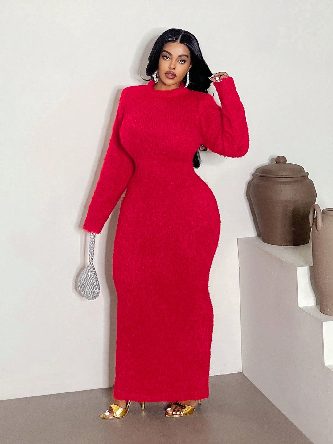 Rochie maxi SHEIN, roșu