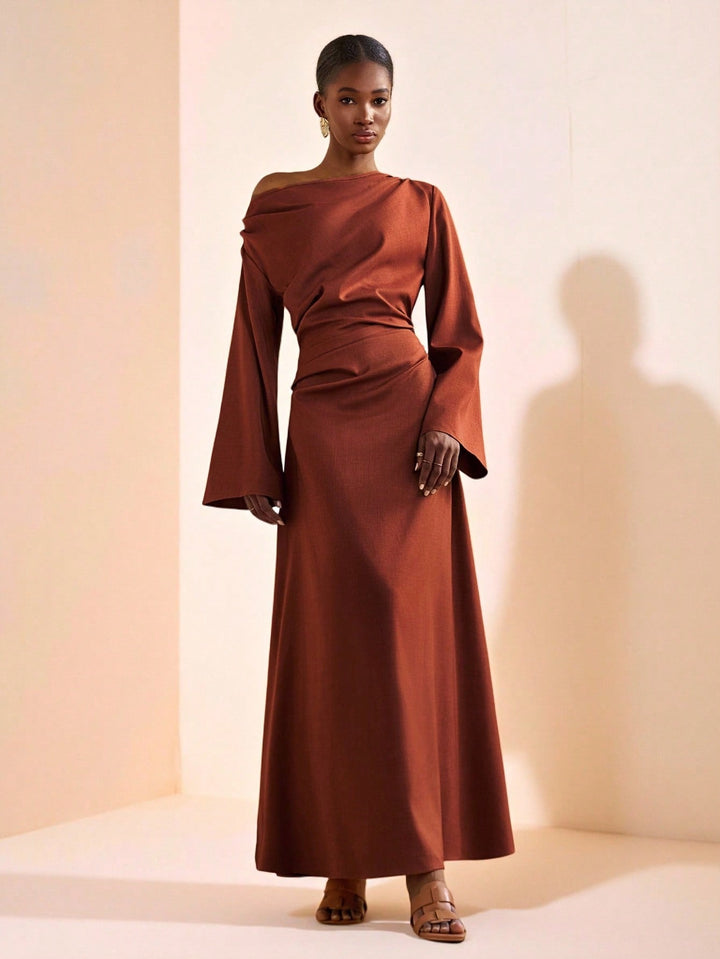 Rochie maxi SHEIN, maro
