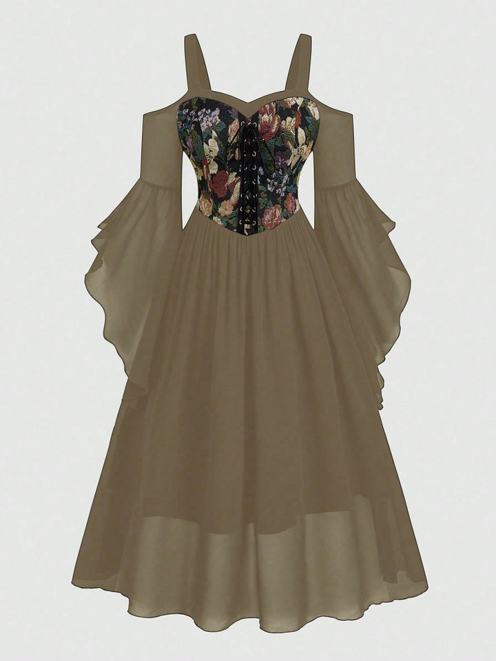SHEIN maxi ruha, barna