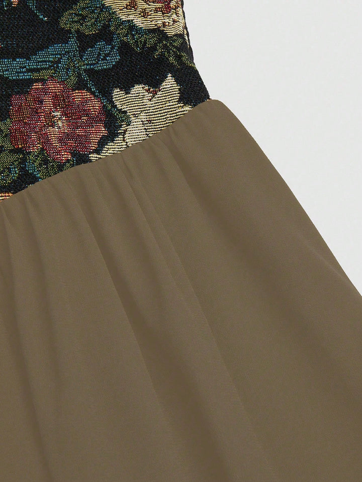 SHEIN maxi ruha, barna