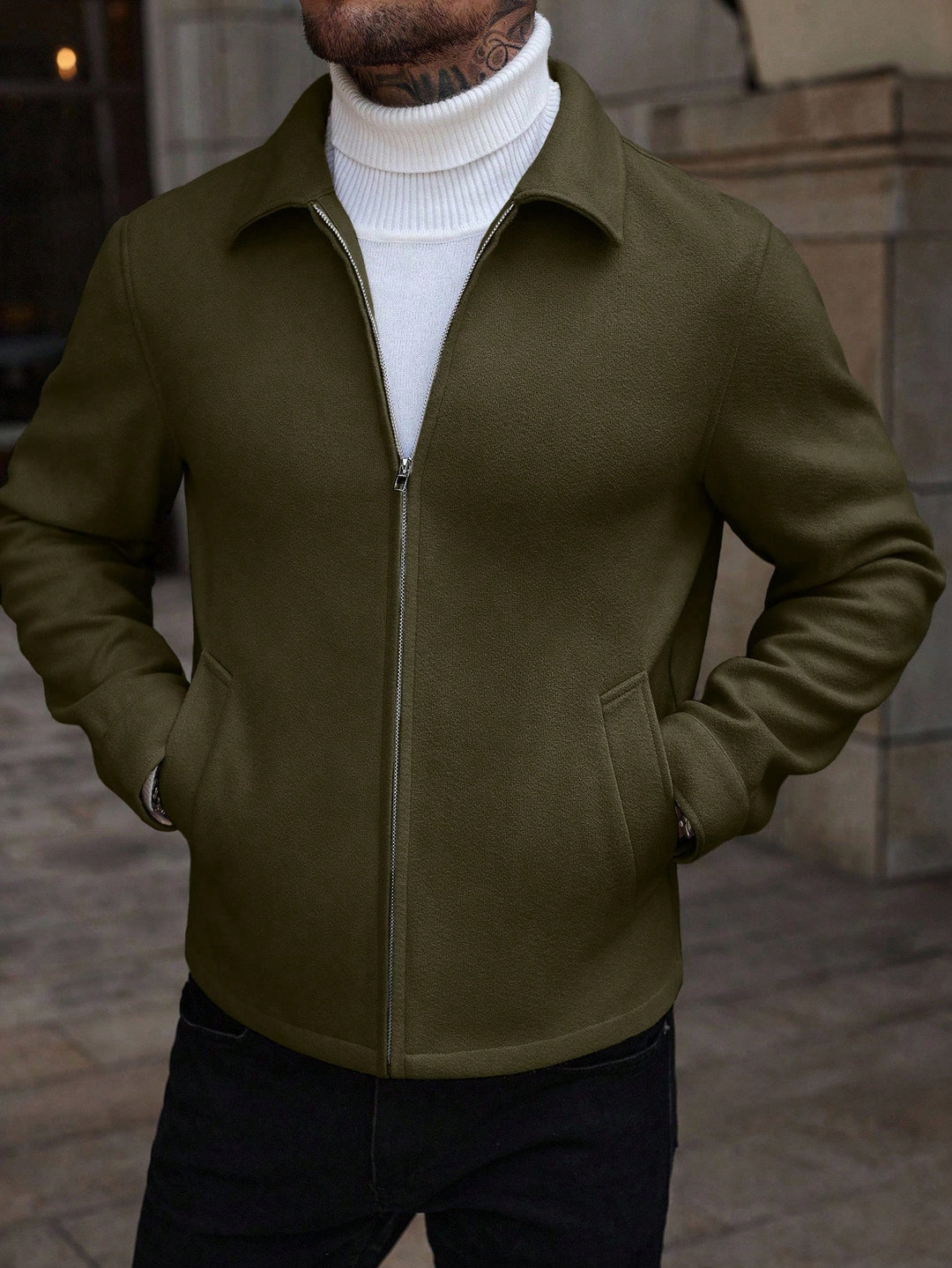 Palton SHEIN, verde