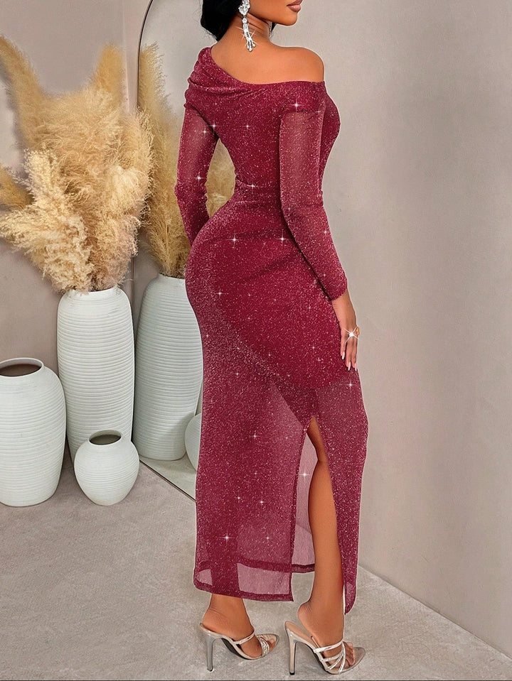 Rochie maxi Shein, vișiniu