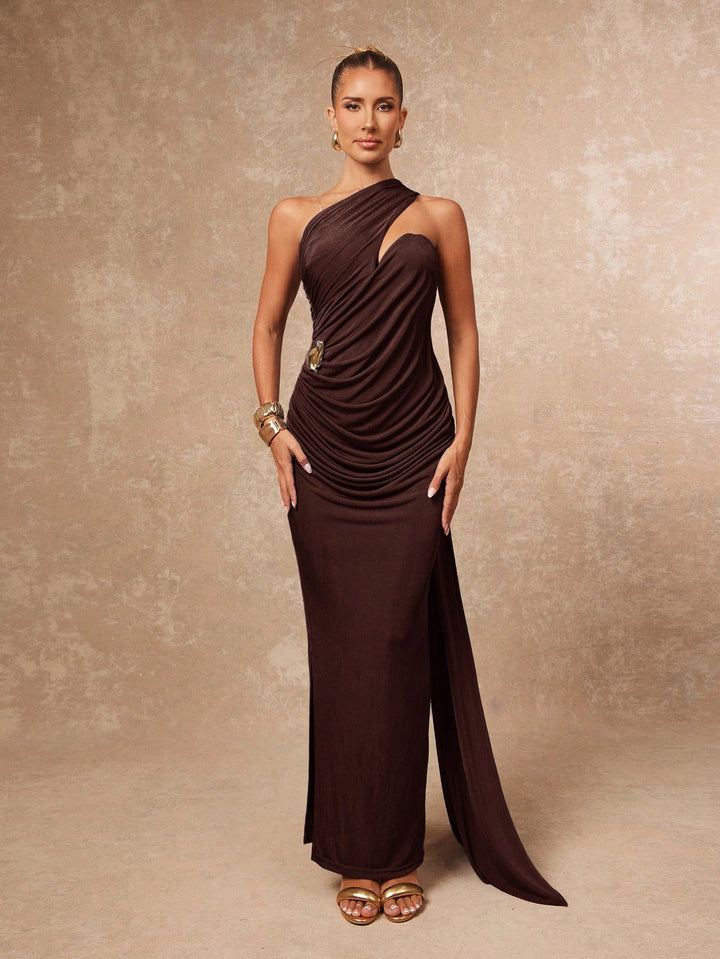 Rochie maxi SHEIN, maro