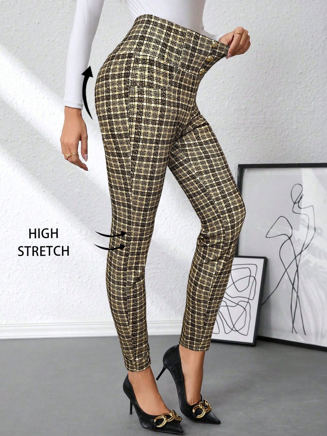 Pantaloni SHEIN, kaki