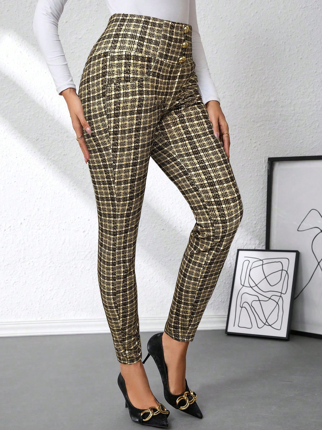 Pantaloni SHEIN, kaki