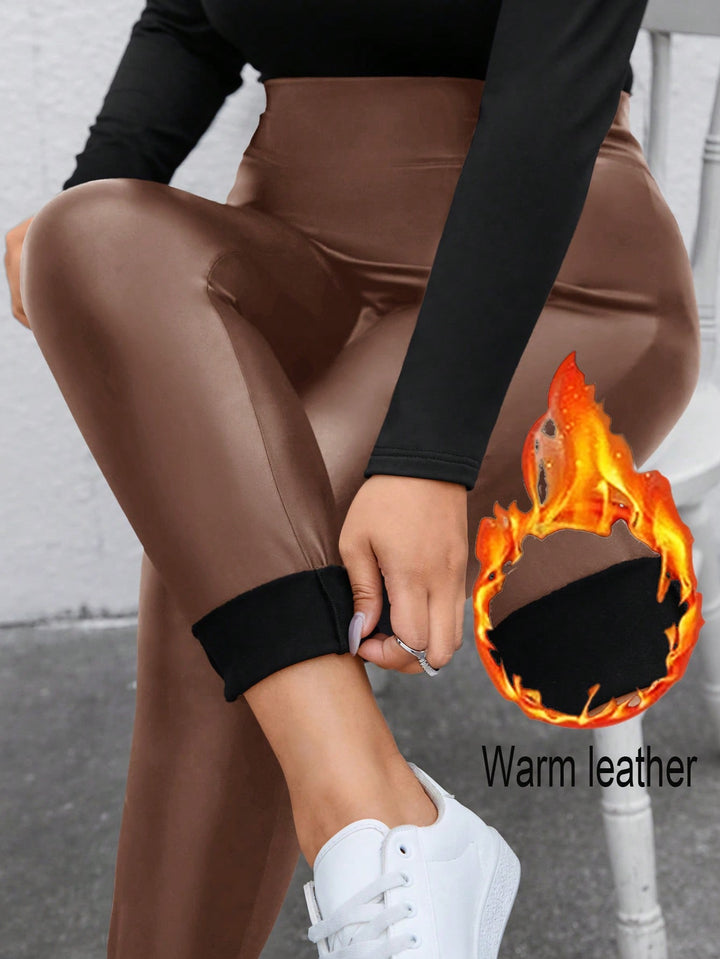 Pantaloni SHEIN, maro