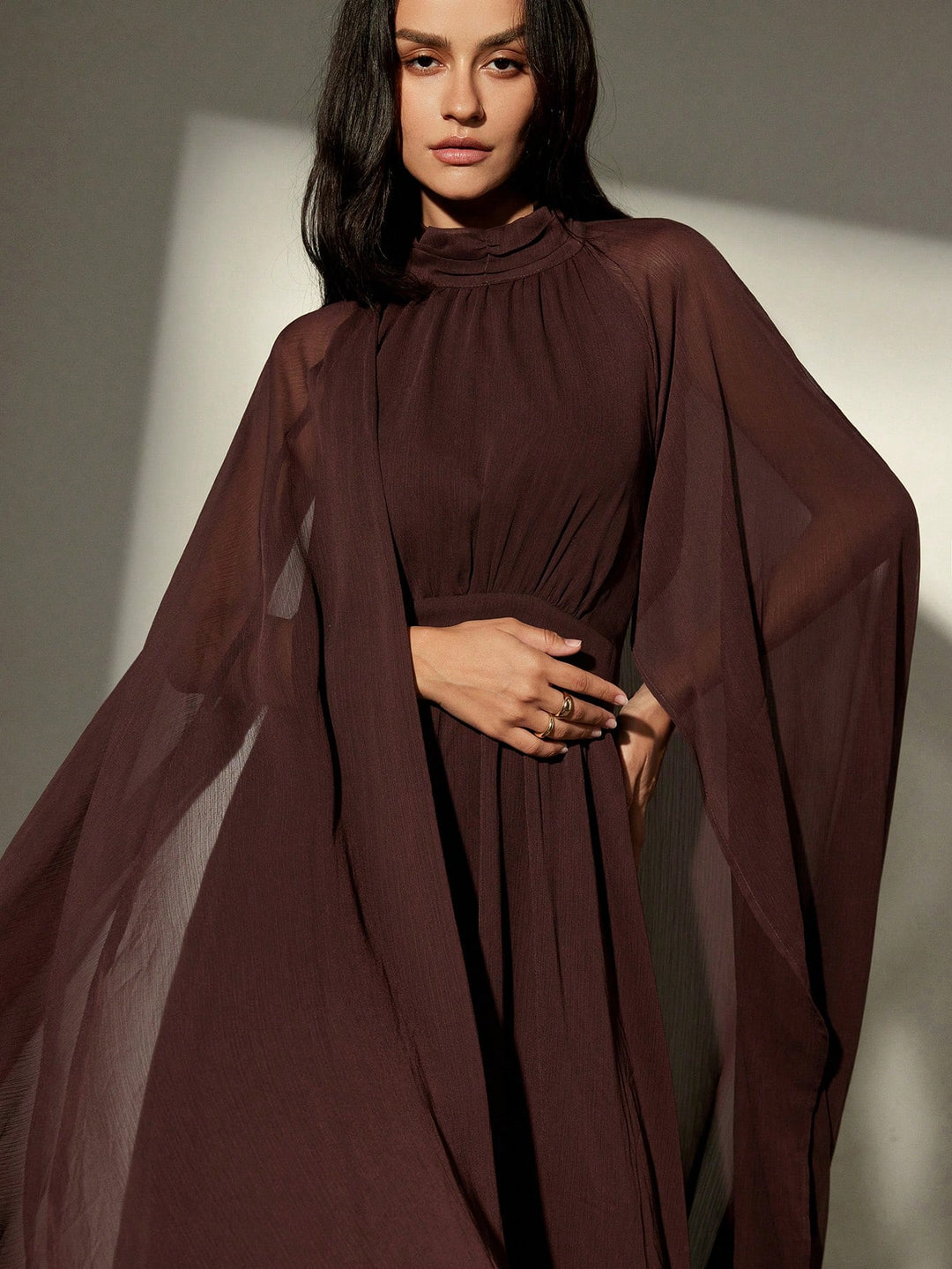 Rochie maxi SHEIN, maro