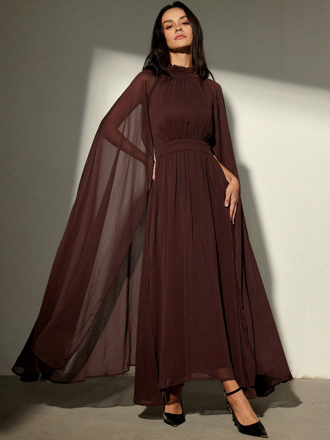 Rochie maxi SHEIN, maro