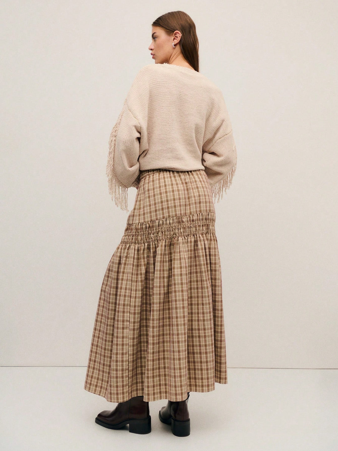 Shein maxi skirt, brown