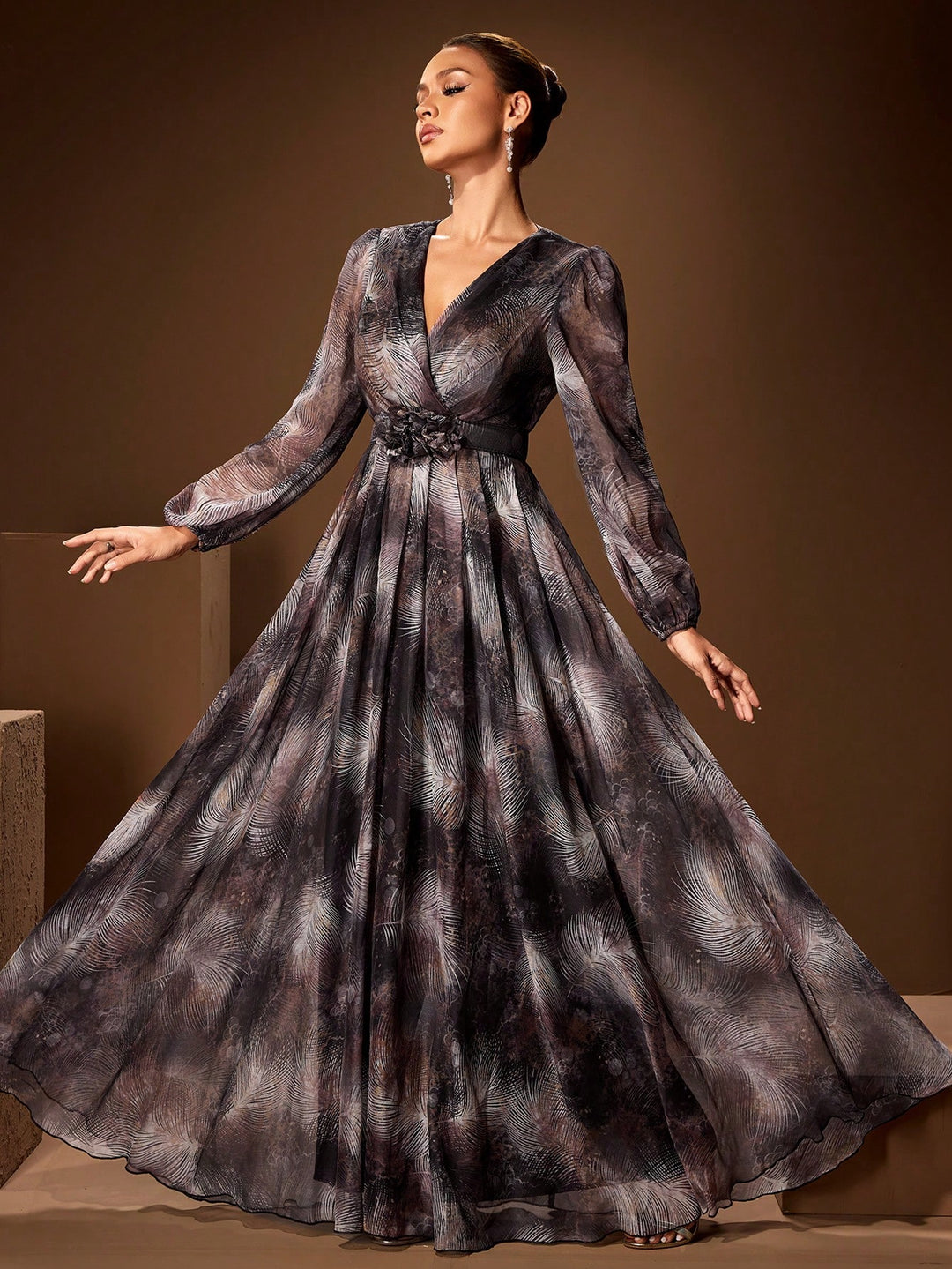 Rochie maxi SHEIN, mix culori