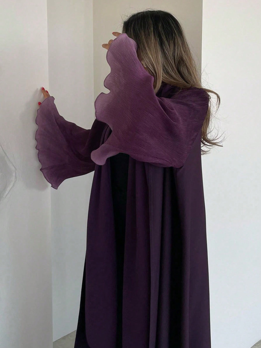 Set caftan și jalabiya SHEIN, mov