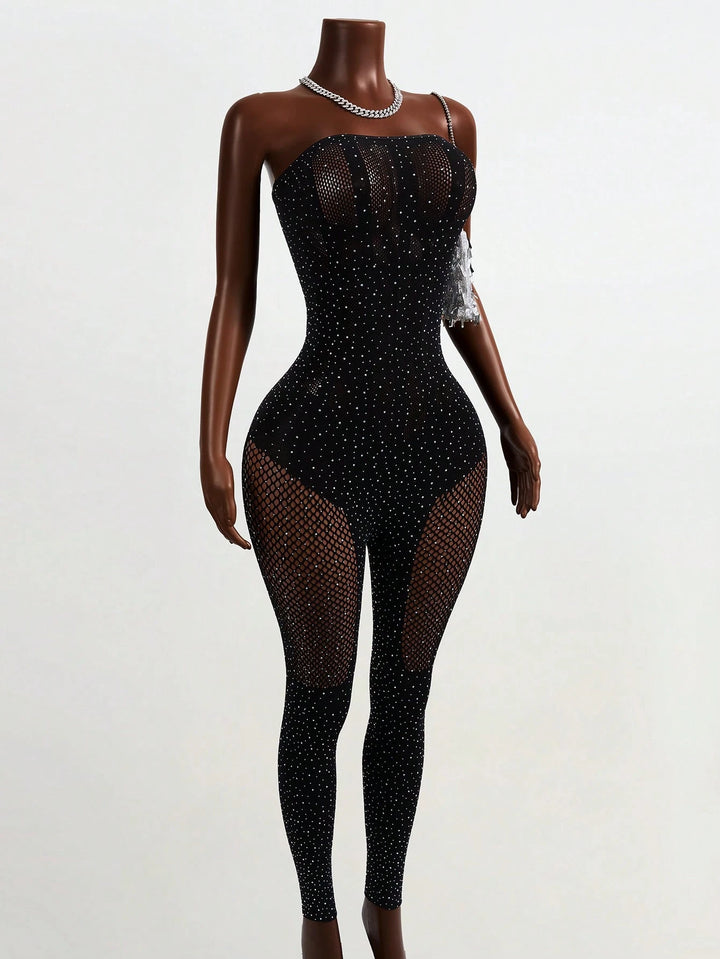 SHEIN hosszú jumpsuit, fekete