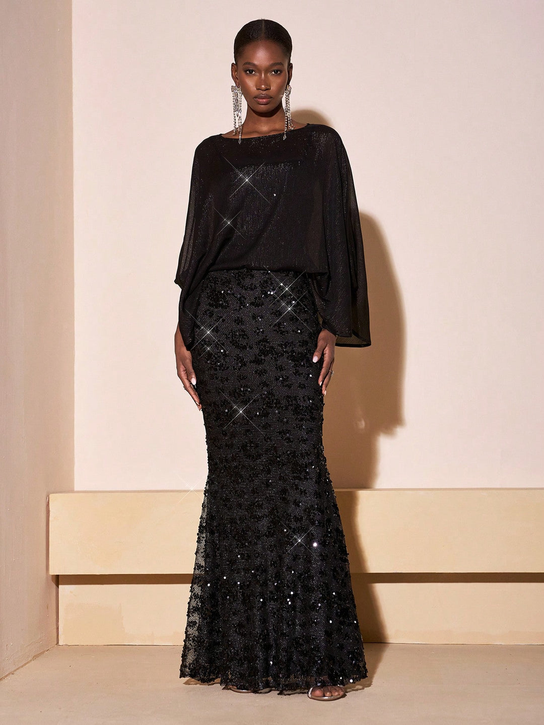 Rochie maxi SHEIN, negru