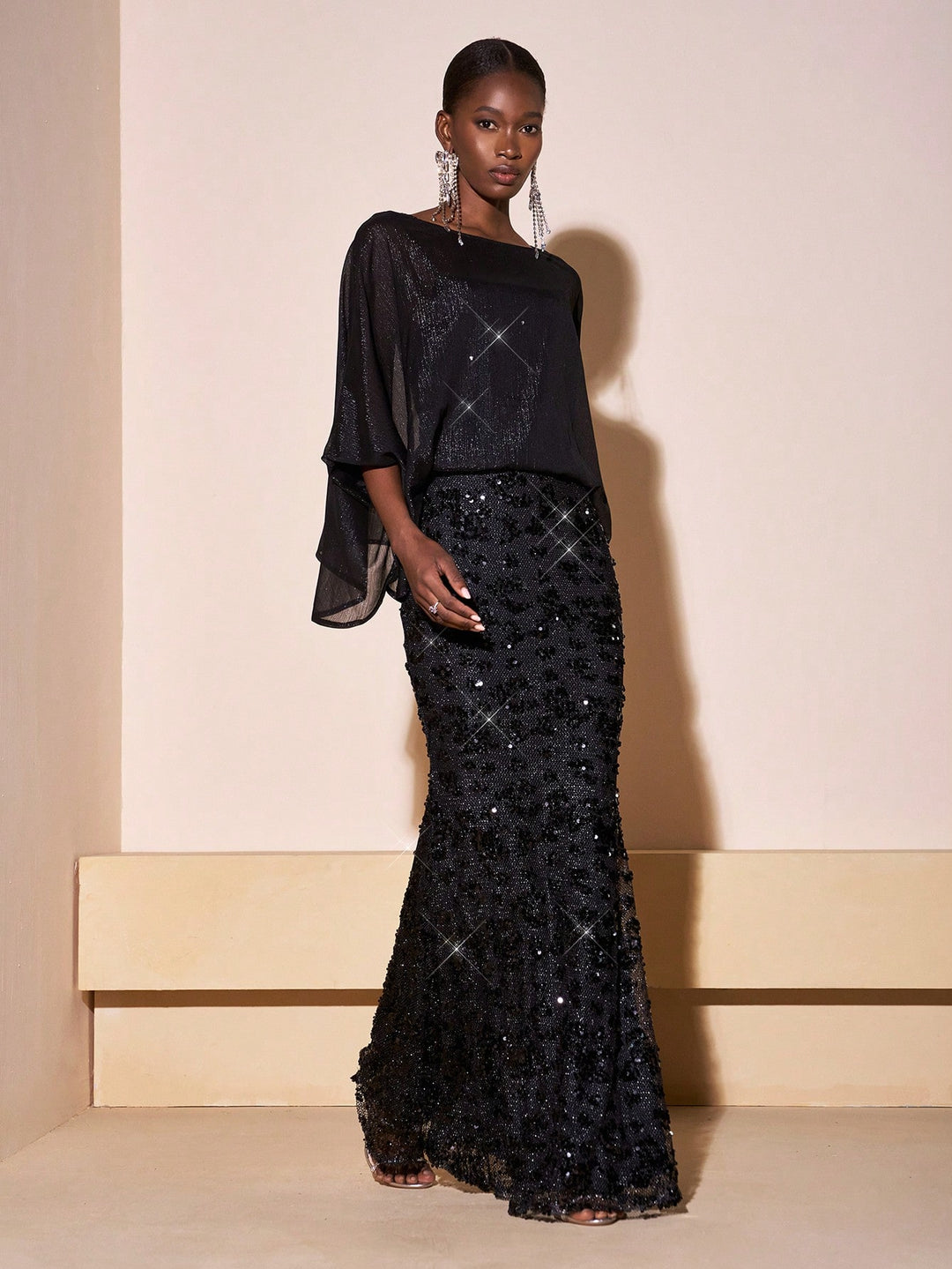 Rochie maxi SHEIN, negru
