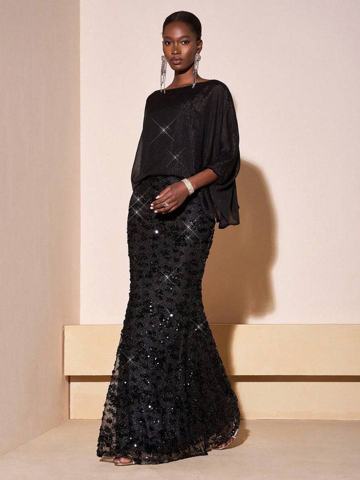 Rochie maxi SHEIN, negru