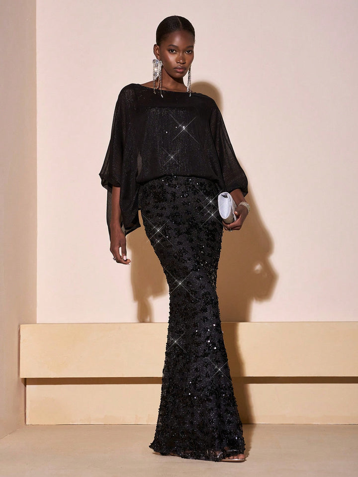 Rochie maxi SHEIN, negru