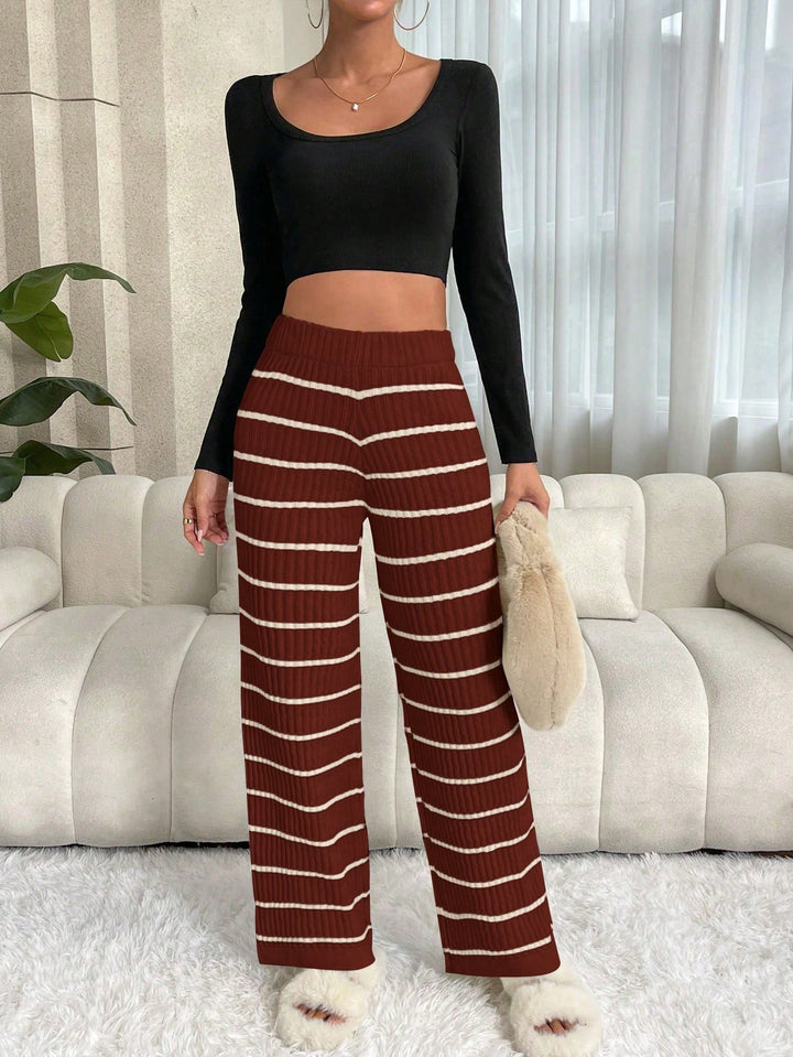 Pantaloni SHEIN, vișiniu