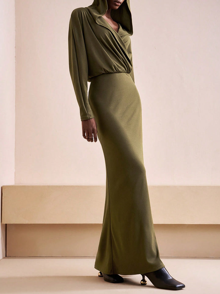 Rochie maxi SHEIN, kaki
