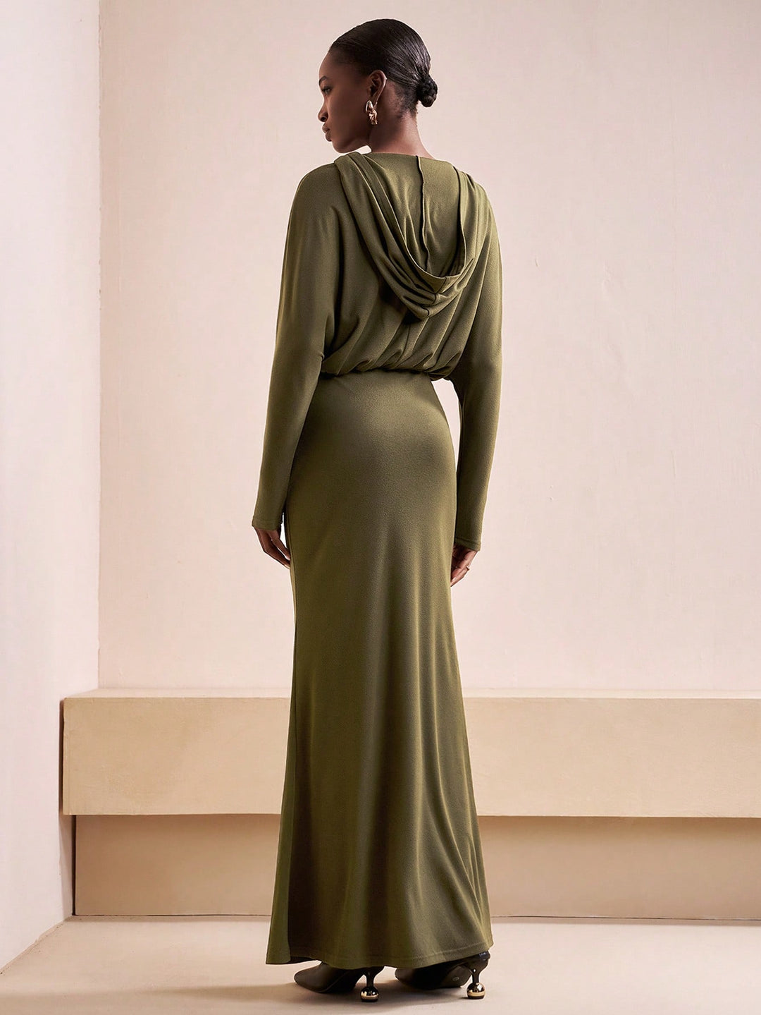 Rochie maxi SHEIN, kaki