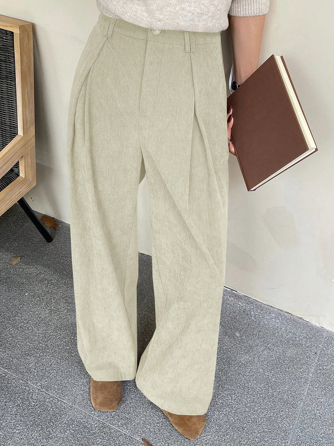 Pantaloni SHEIN, alb