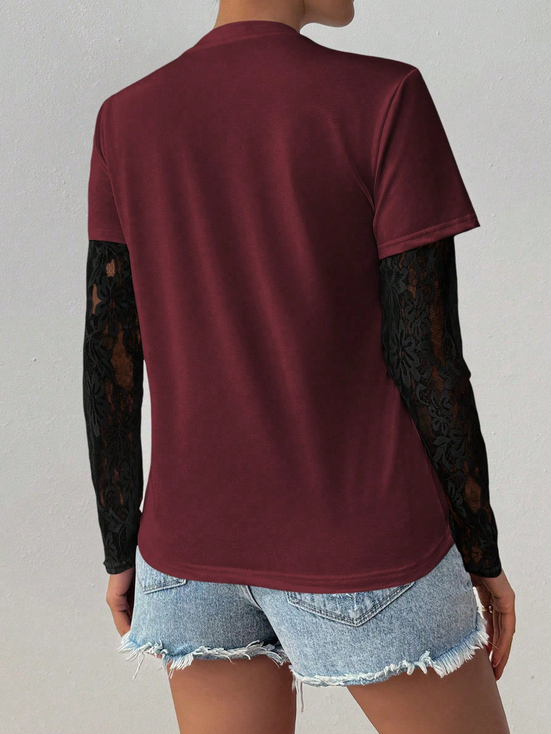 Tricou SHEIN, vișiniu