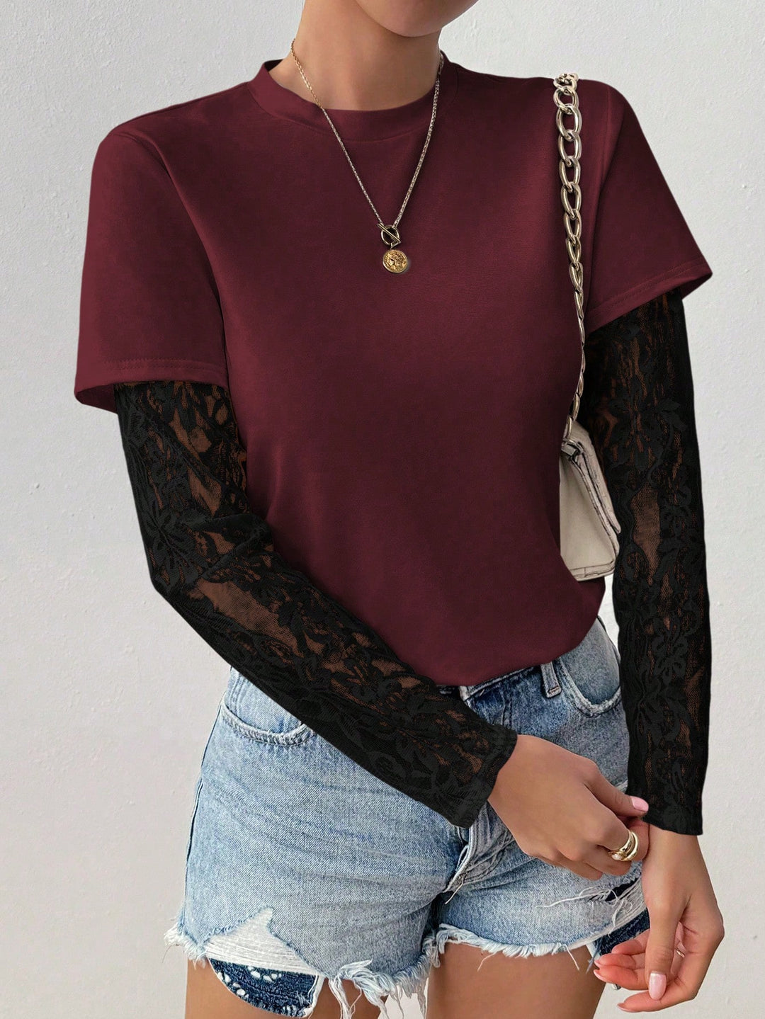 Tricou SHEIN, vișiniu