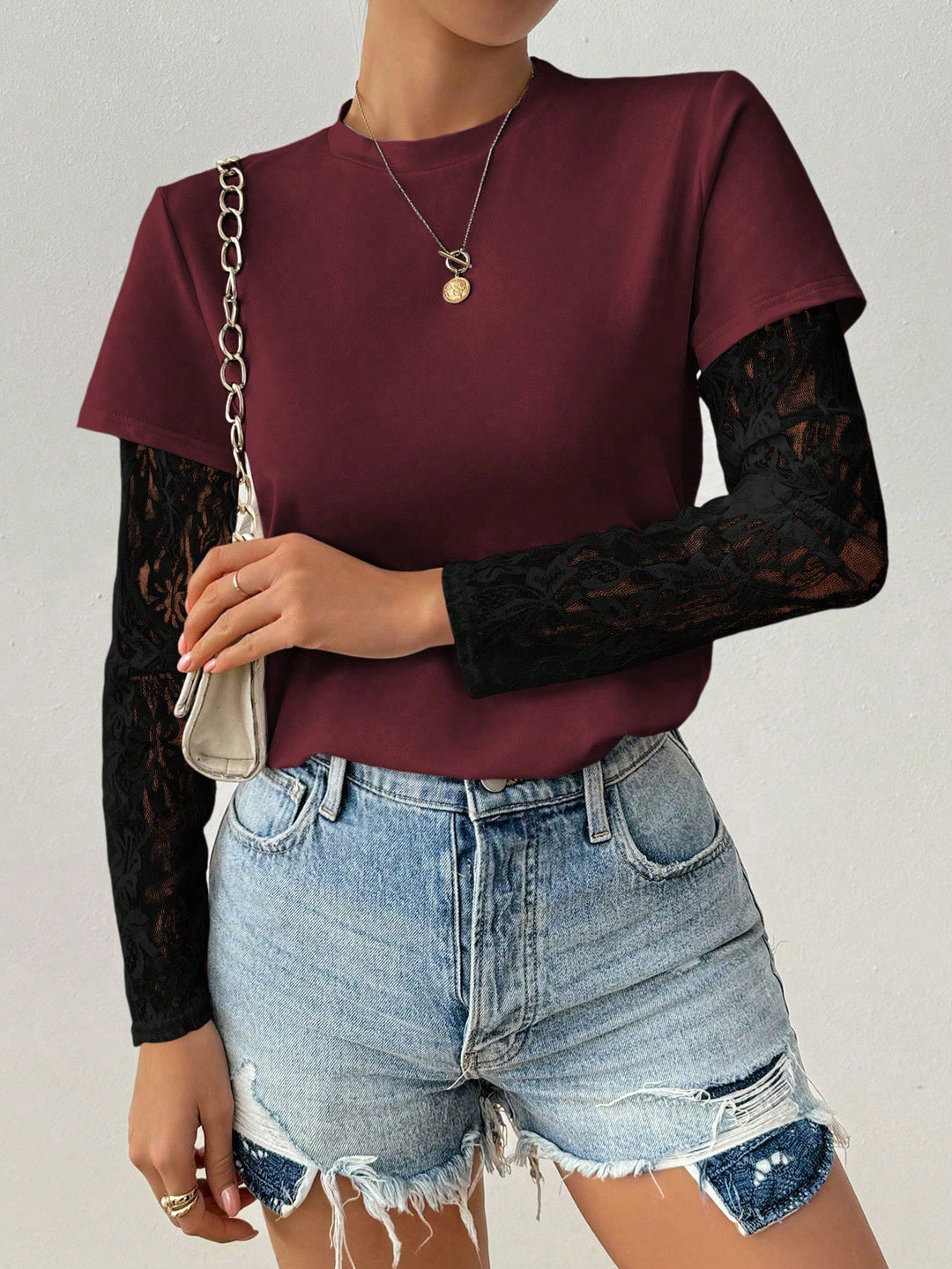 Tricou SHEIN, vișiniu