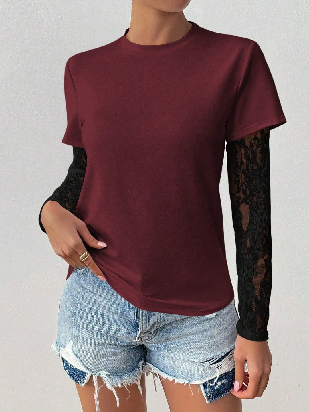 Tricou SHEIN, vișiniu