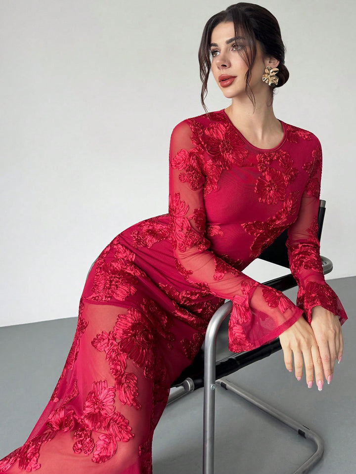 Rochie maxi SHEIN, vișiniu
