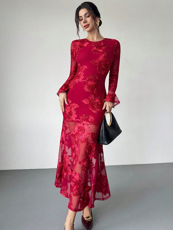 Rochie maxi SHEIN, vișiniu