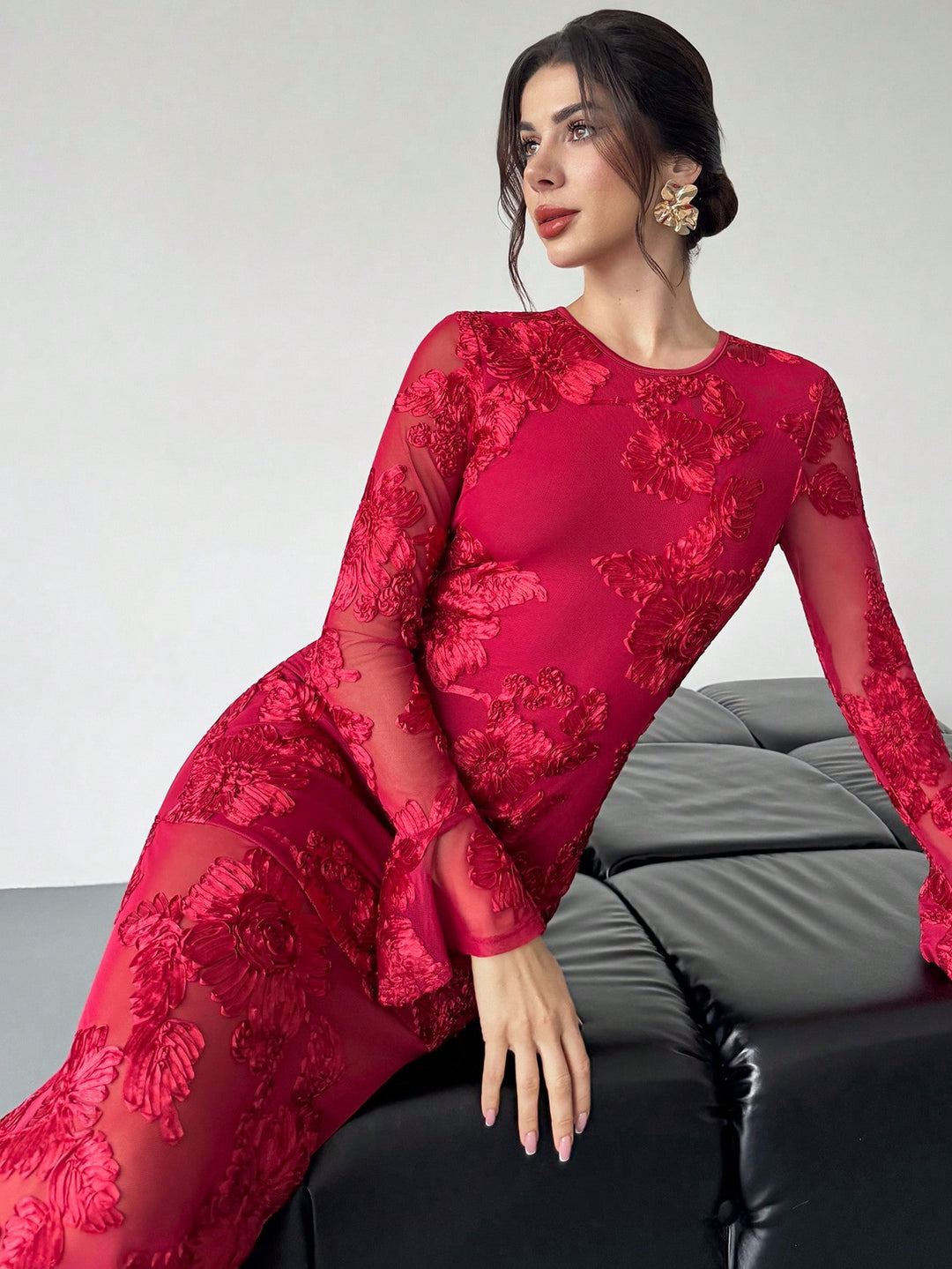 Rochie maxi SHEIN, vișiniu