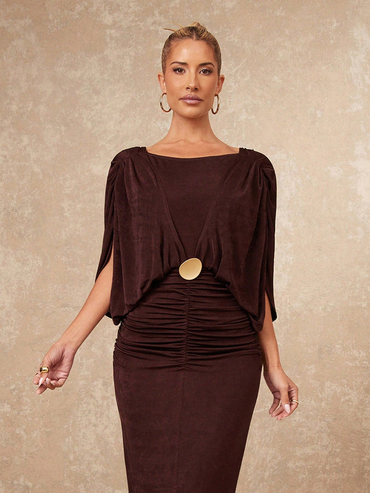 Rochie maxi SHEIN, maro