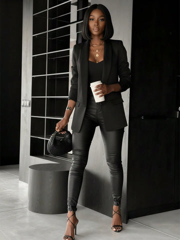 Sacou SHEIN, negru