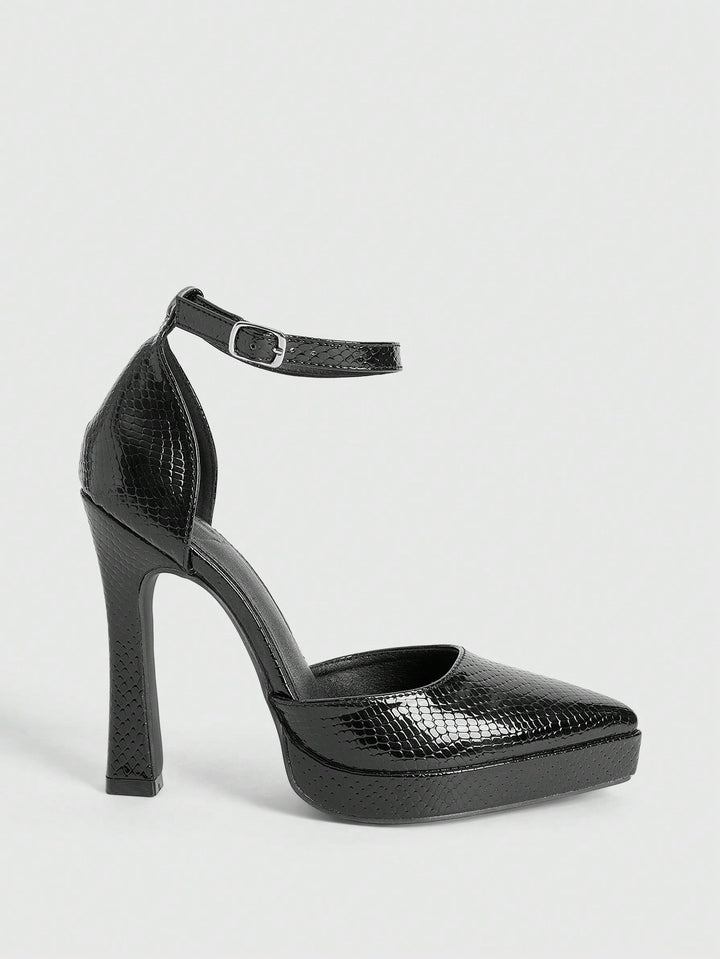 Pantofi cu toc SHEIN, negru