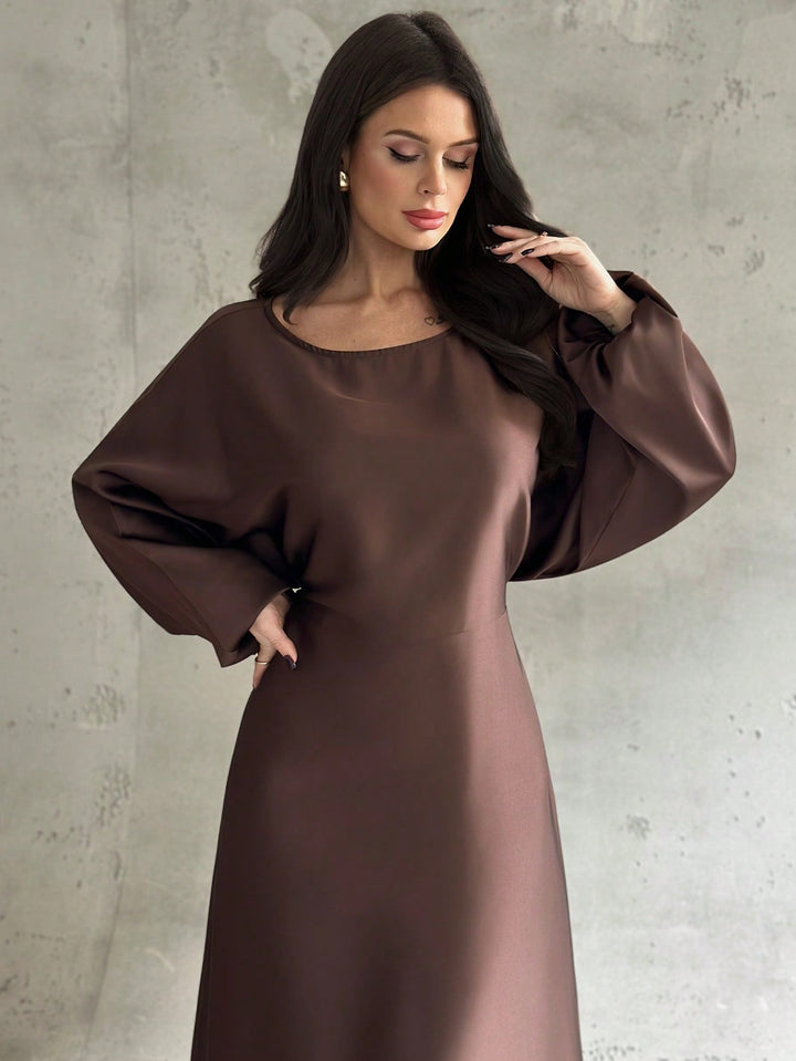 Rochie maxi SHEIN, maro