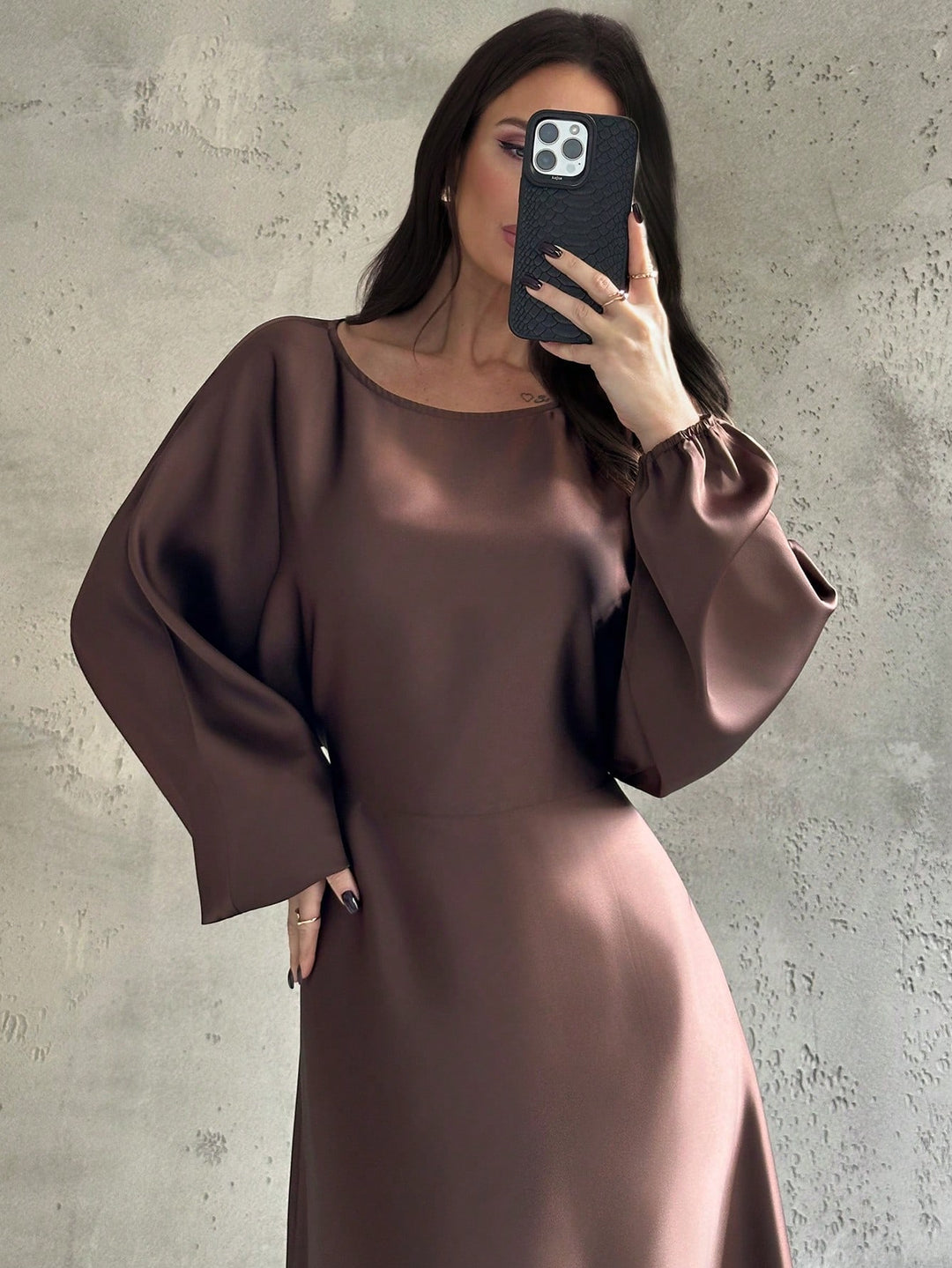 Rochie maxi SHEIN, maro