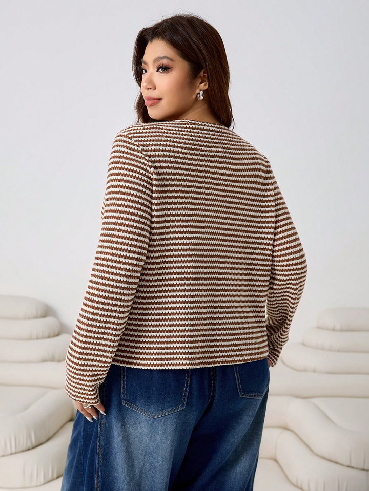 Cardigan Shein Curve+, mix culori