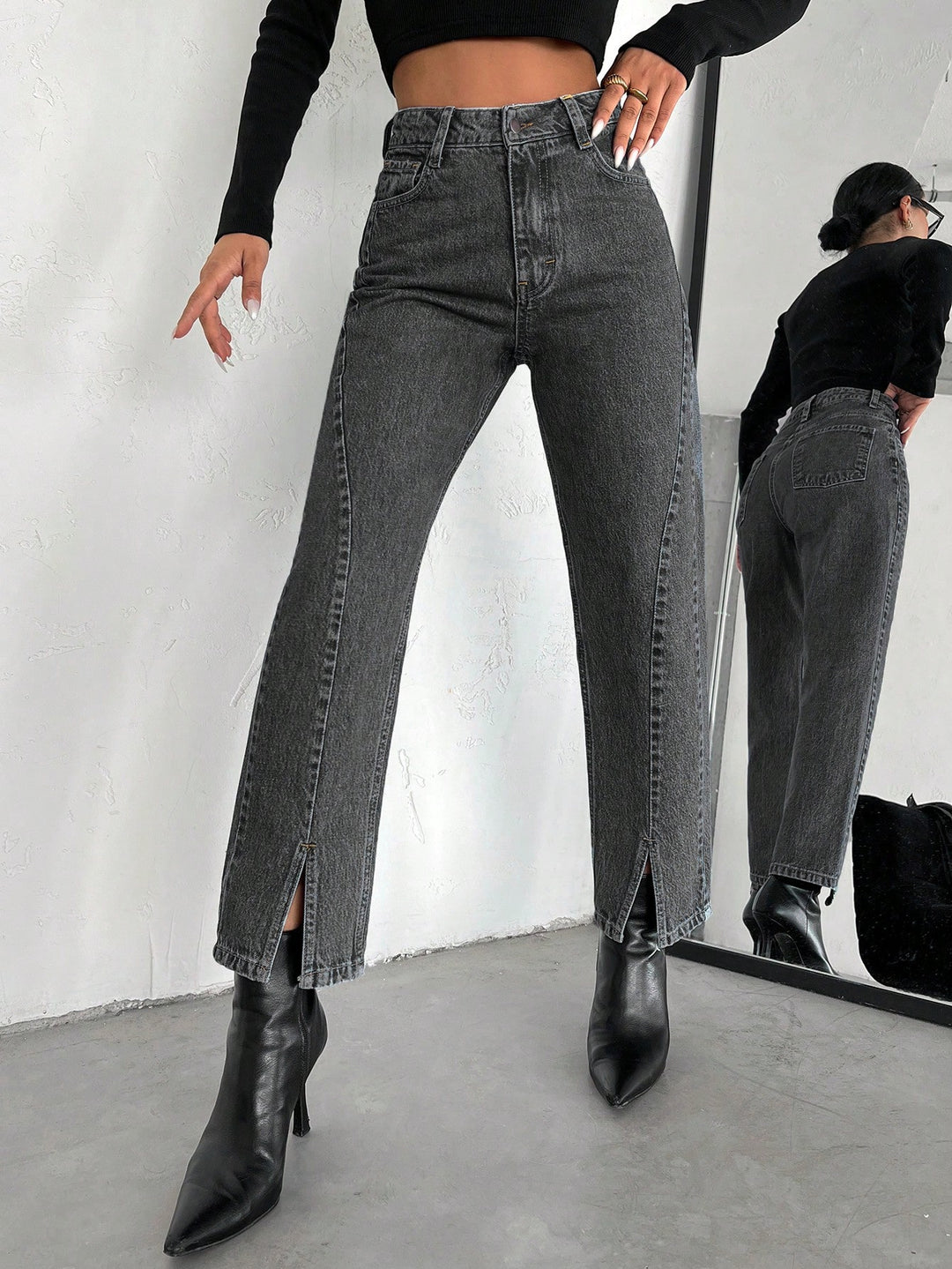 Jeans SHEIN, gri