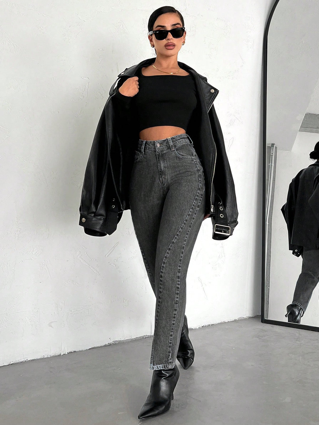 Jeans SHEIN, gri