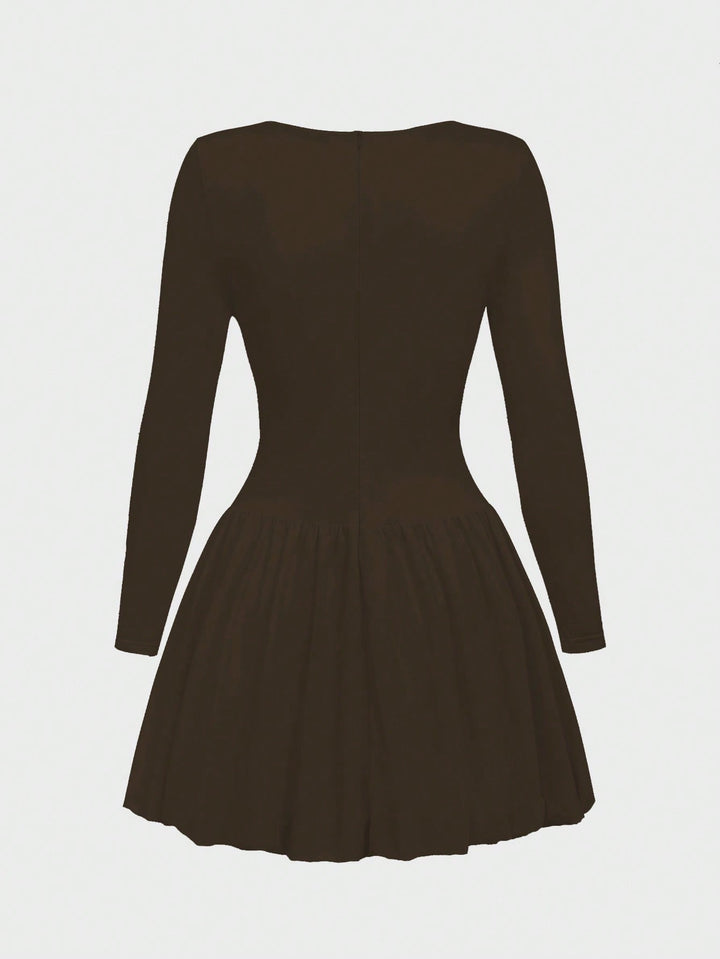 Rochie scurtă SHEIN, maro