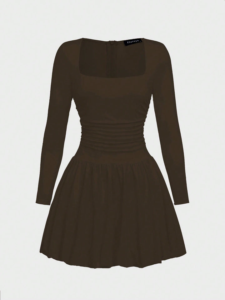 Rochie scurtă SHEIN, maro