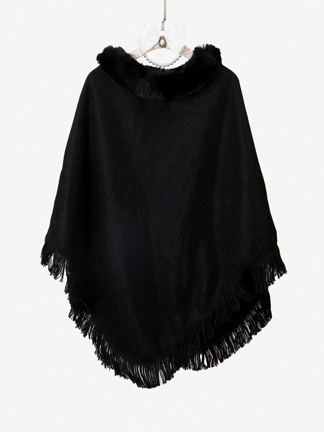 Poncho SHEIN, negru