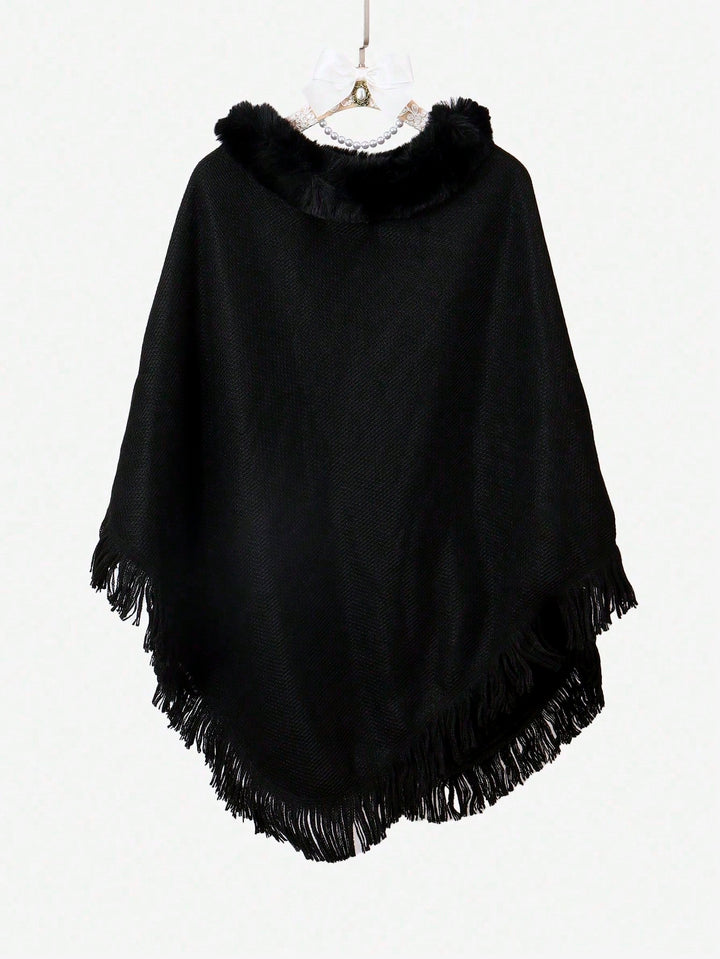 Poncho SHEIN, negru