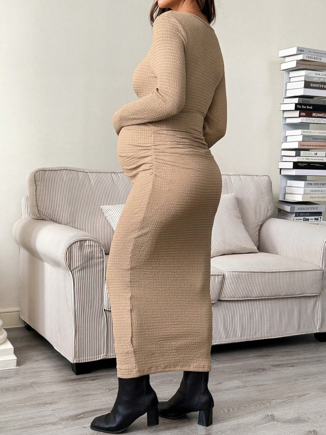 SHEIN maxi ruha, bézs