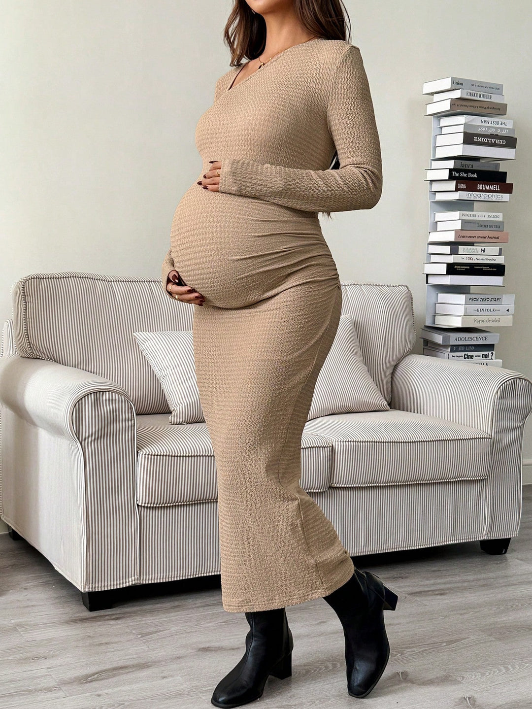 SHEIN maxi ruha, bézs