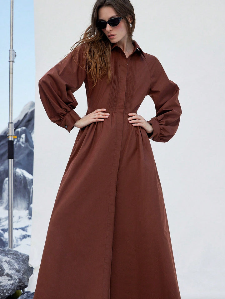 SHEIN maxi ruha, barna