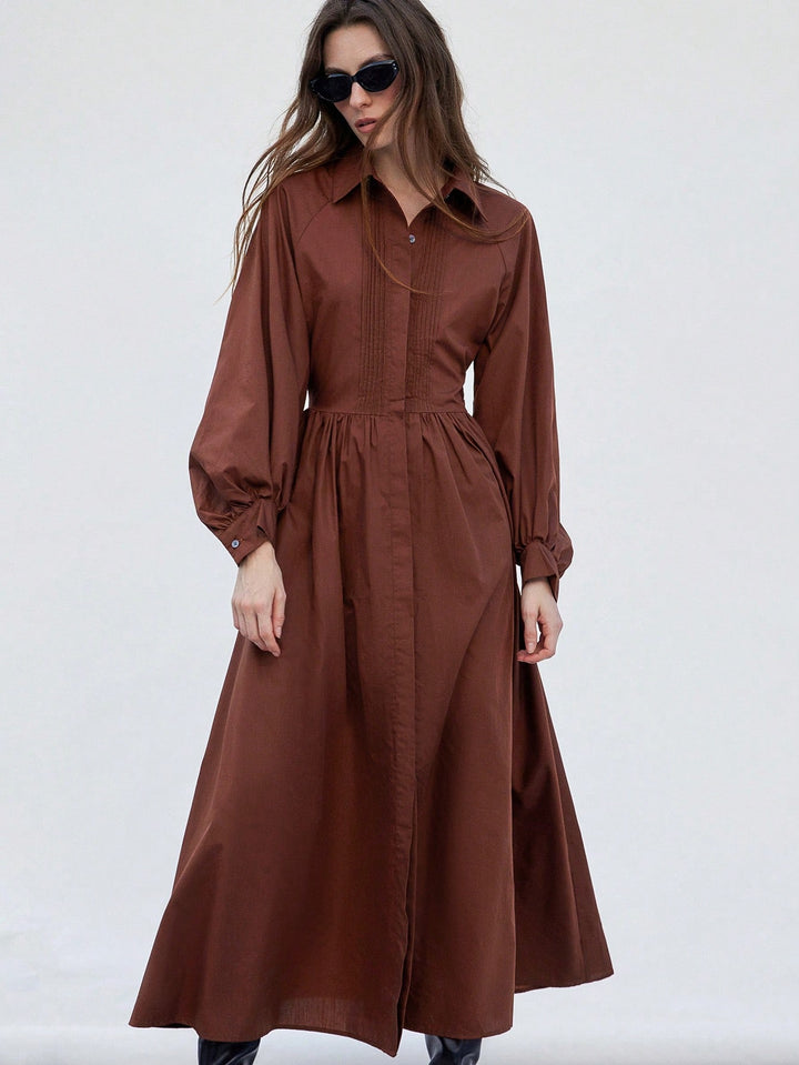 SHEIN maxi ruha, barna