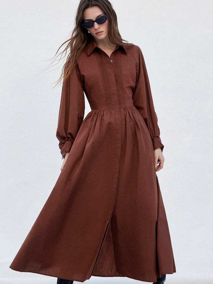 SHEIN maxi ruha, barna